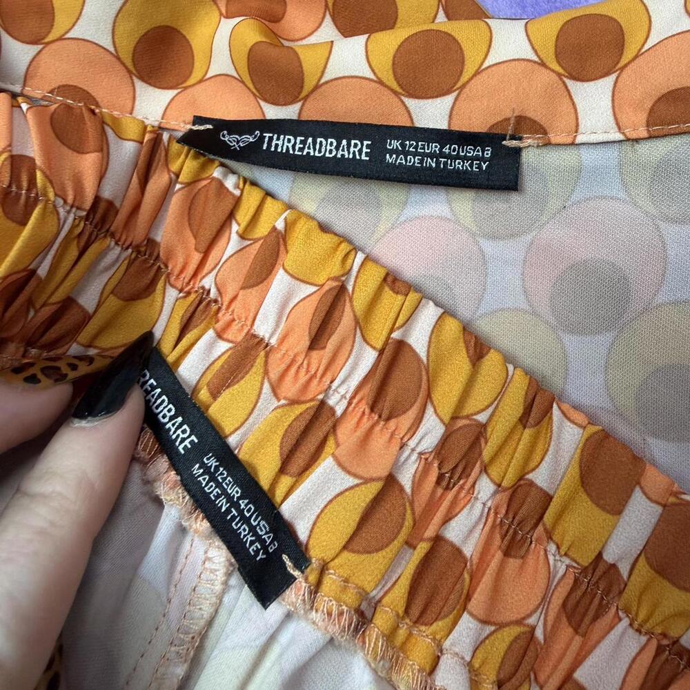 Threadbare Orange And Yellow Retro Patterned Paja… - image 3